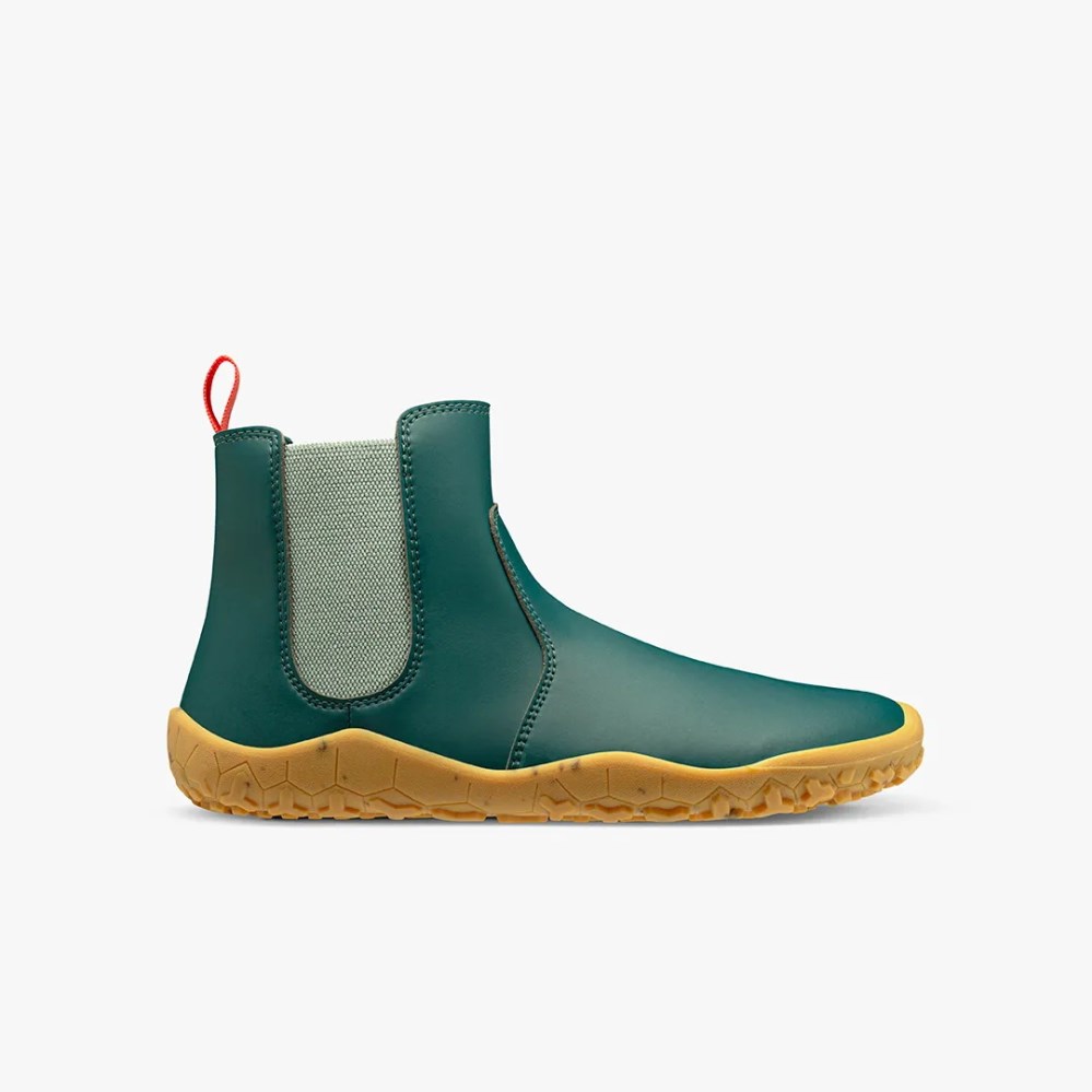 Vivobarefoot Fulham Rubber II Little Forest Folk Lasten Kengät Vihreä (FI-VB6O)